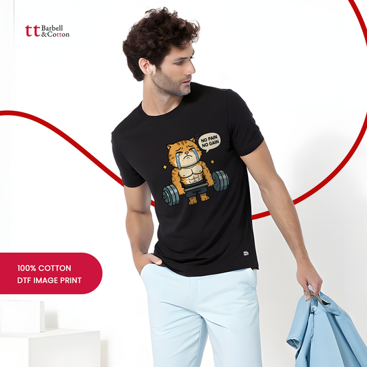 Exclusive No Pain No Gain Buff Cat T-Shirt