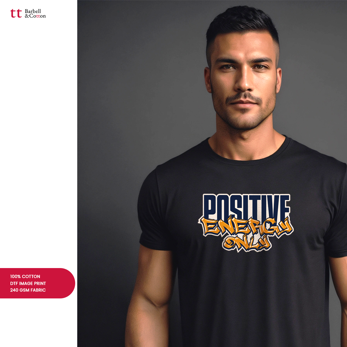 Positive Energy Only Graphic Tee – Black Edition