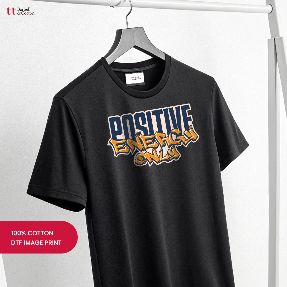 Positive Energy Only Graphic Tee – Black Edition